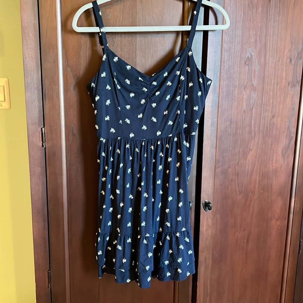 Hollister Navy Blue Floral Sundress